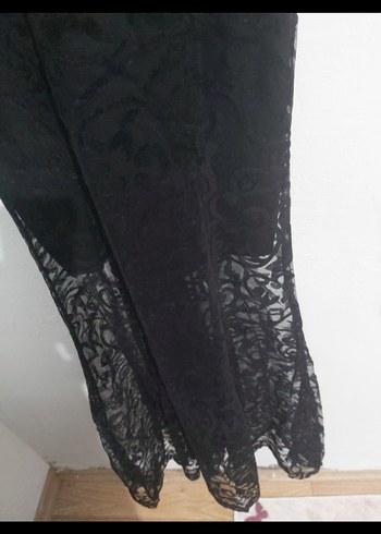 Kadife güpürlü balık abiye - Görsel 5