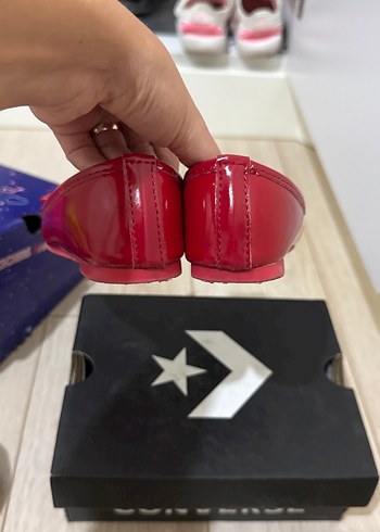 Kız Çocuk Kırmızı Fiyonk Detaylı Babet - Görsel 3