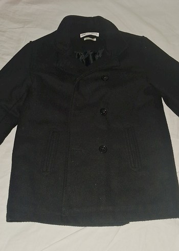 Siyah Erkek çocuk  Düğmeli Midi Kase kaban - Görsel 4