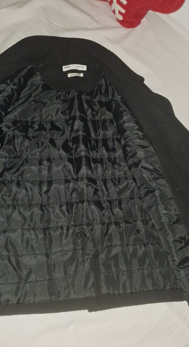 Siyah Erkek çocuk  Düğmeli Midi Kase kaban - Görsel 2