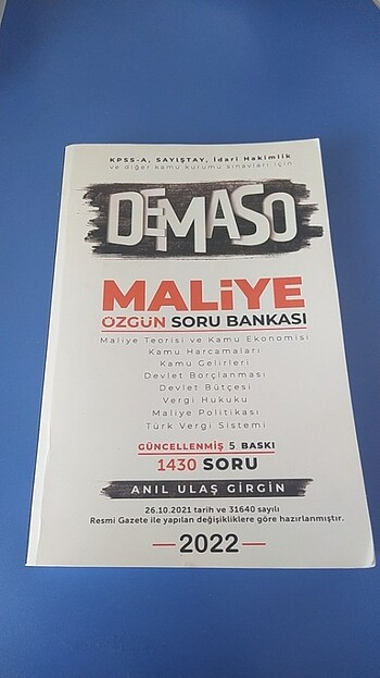 Demaso maliye özgün soru bankası 