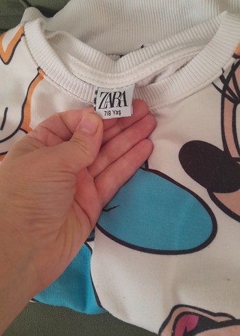 Civil Baskılı Beyaz Kız Sweatshirt Uzun Kollu