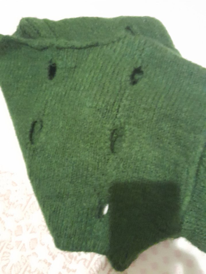 Kadın Koyu Yeşil Triko Kazak - Görsel 3