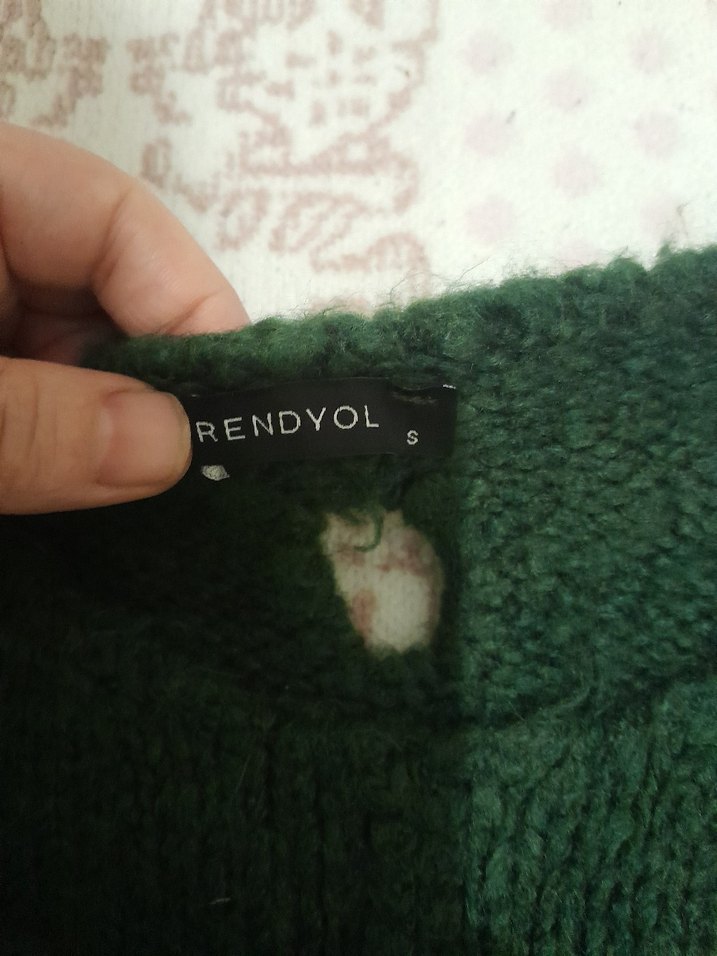 Kadın Koyu Yeşil Triko Kazak - Görsel 2