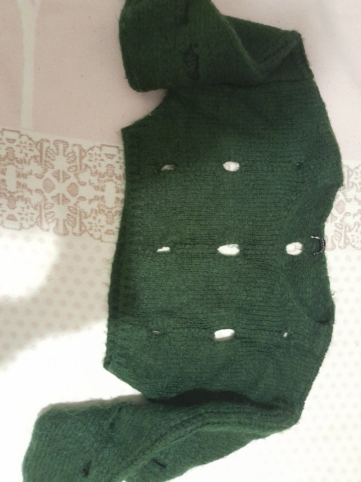 Kadın Koyu Yeşil Triko Kazak - Görsel 4