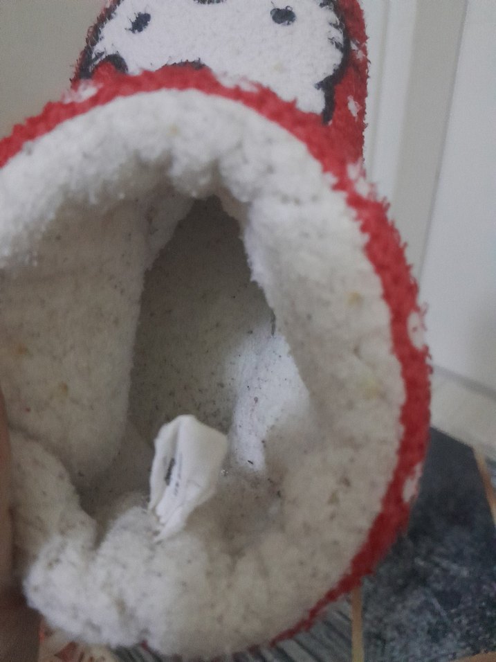 Kız Çocukları İçin Kırmızı Nakışlı Sıcak Terlik - Görsel 5