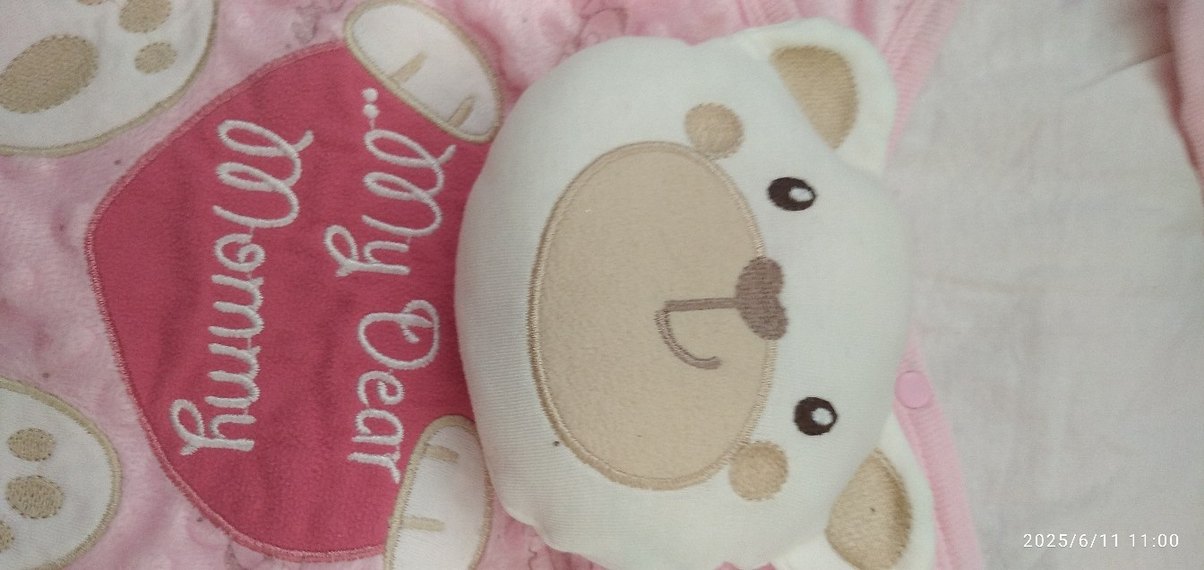 Pembe Peluş Bebek Battaniyesi - My Dear Mommy - Görsel 4