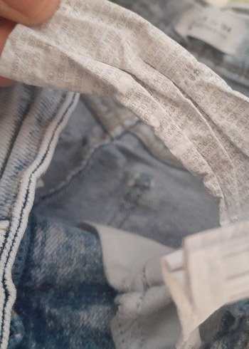 Gri Batik Desenli Bol Kesim Kız cocuk Jean - Görsel 6