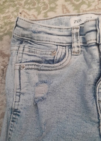 Gri Batik Desenli Bol Kesim Kız cocuk Jean - Görsel 4