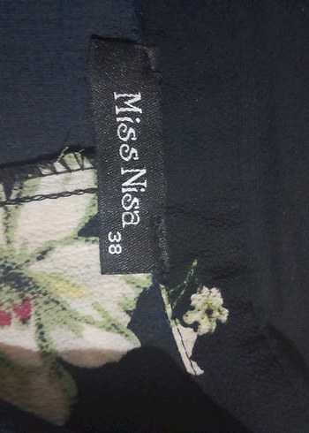 Uzun Kollu Siyah Çiçekli Hamile Tunik - Görsel 2