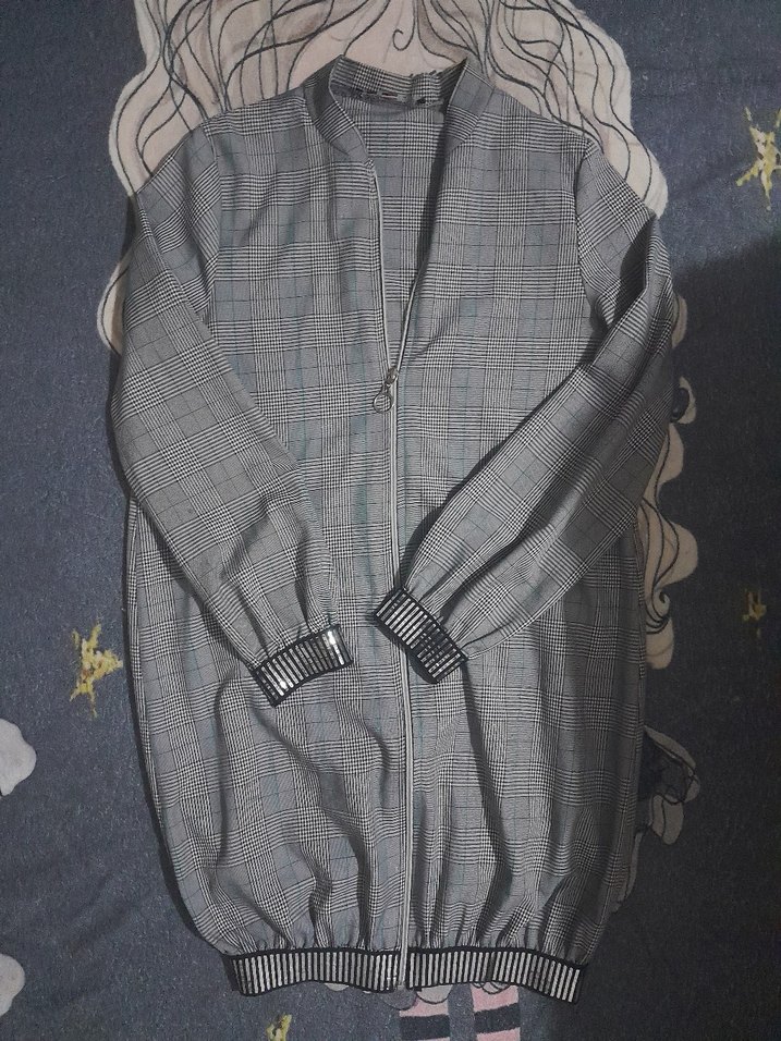 Gri Midi Hamile Ceket Fermuarlı - Görsel 2