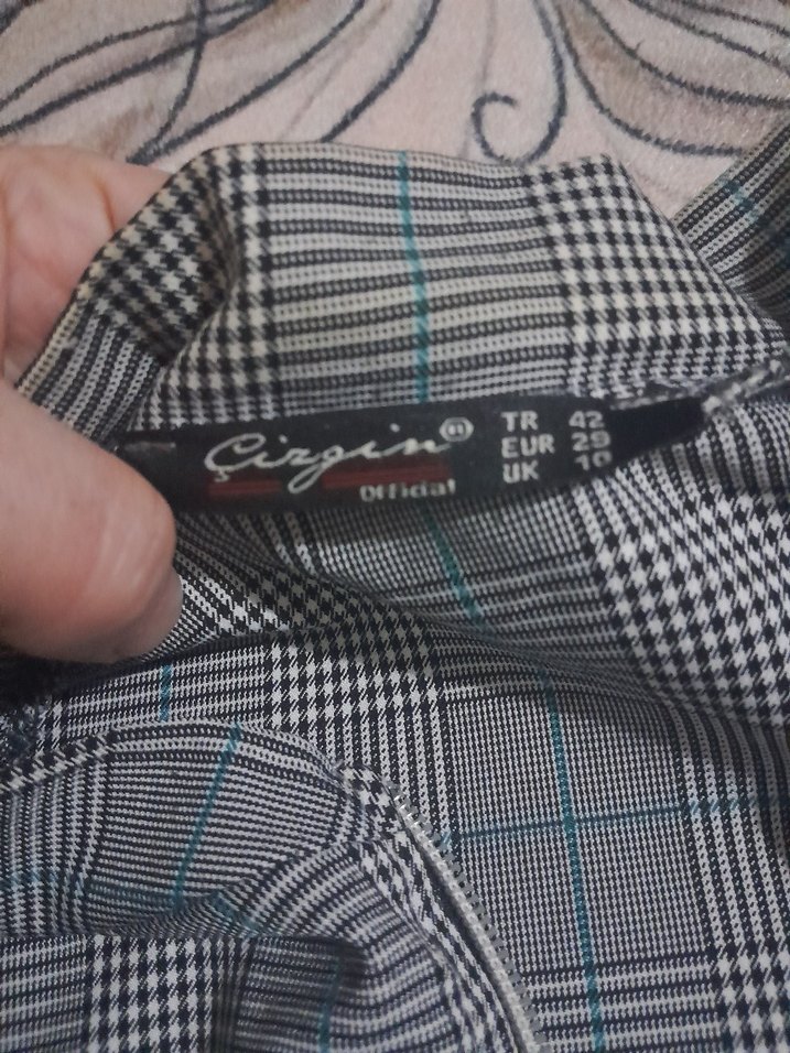 Gri Midi Hamile Ceket Fermuarlı - Görsel 4