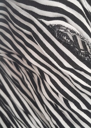 42 Beden Gri Zebra Desenli Uzun Pilili Kadın Elbise