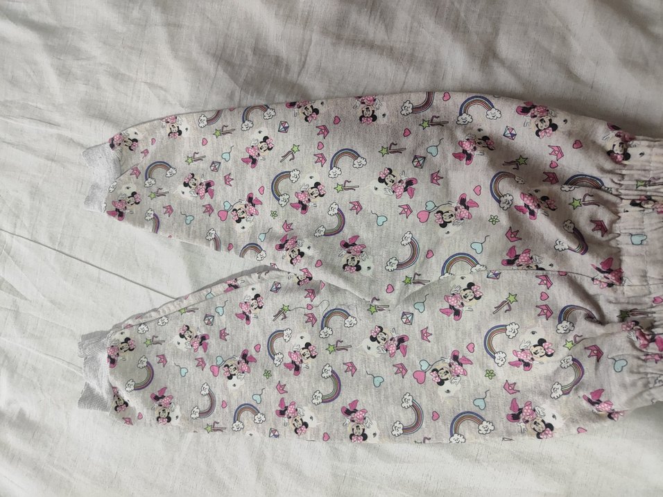 Kız Çocuk Gri Baskılı Rahat Eşofman Altı - Görsel 4