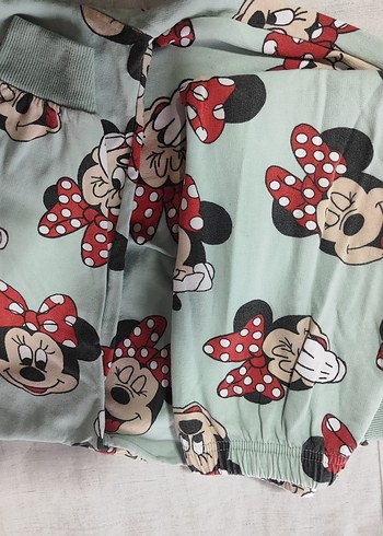 Renkli Minnie Mouse Desenli Kız Eşofman Takımı - Görsel 6