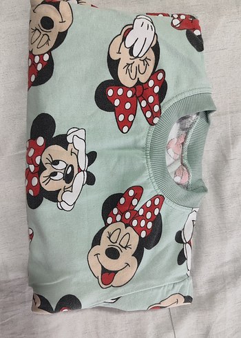 Renkli Minnie Mouse Desenli Kız Eşofman Takımı - Görsel 5