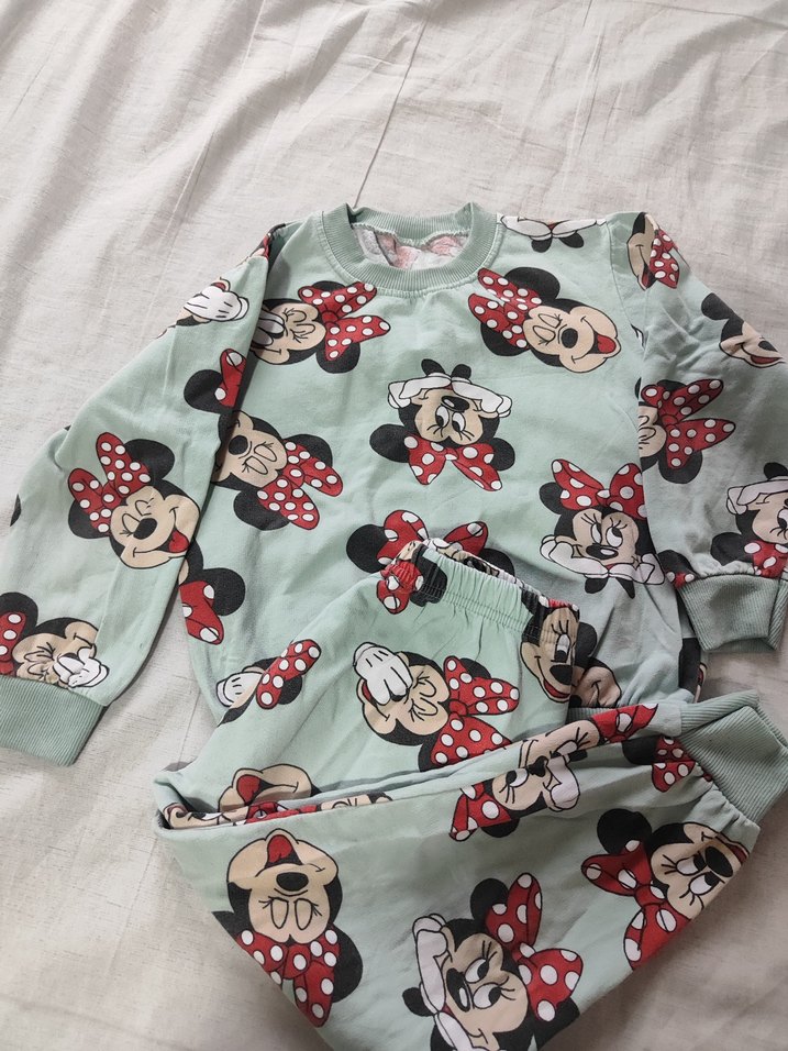 Renkli Minnie Mouse Desenli Kız Eşofman Takımı - Görsel 4