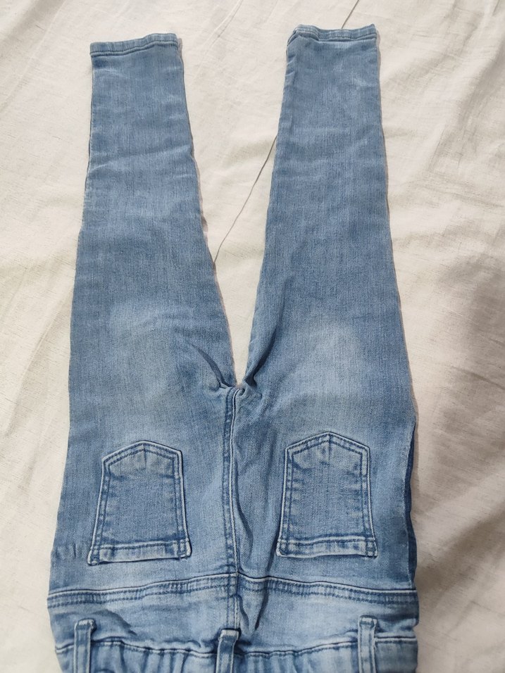 kız Çocuk Gri Regular Fit Kot Pantolon - Görsel 3