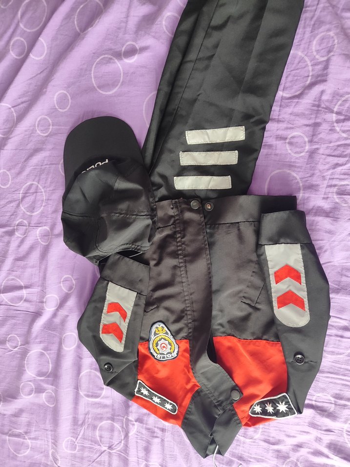 Gri Biker Çocuk Takımı, Düğmeli, Baskılı - Görsel 5