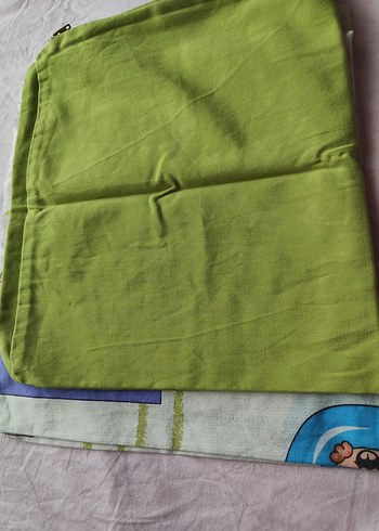 Parlak Yeşil Baskılı bebek yastık kılıfları - Görsel 4