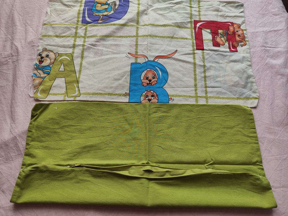 Parlak Yeşil Baskılı bebek yastık kılıfları - Görsel 2