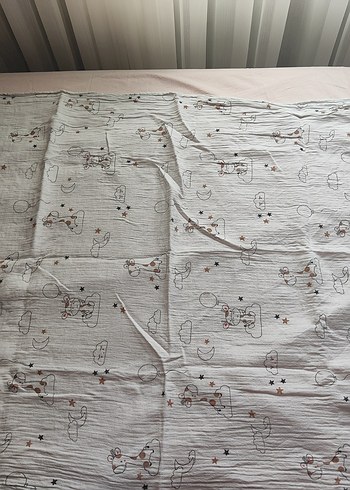 Gri Keten Çocuk Battaniyesi - Görsel 2