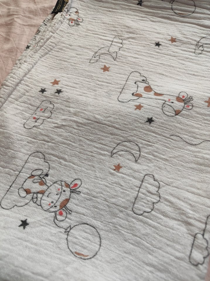 Gri Keten Çocuk Battaniyesi - Görsel 3