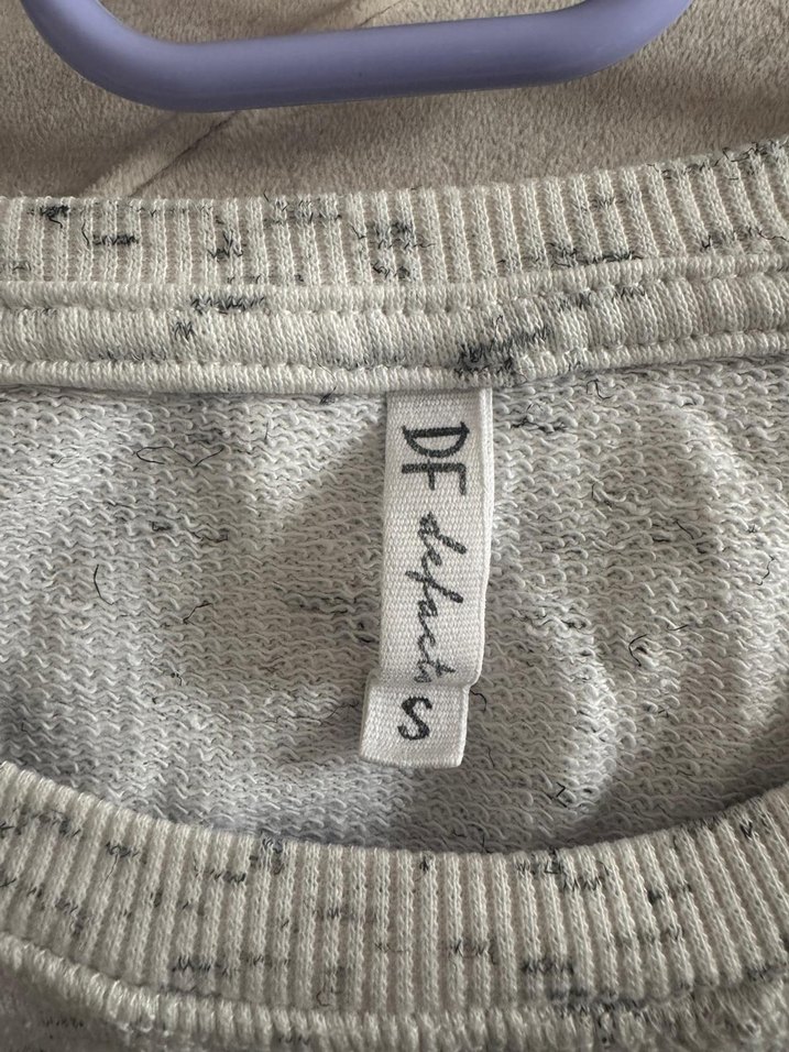 Gri Triko Midi Elbise, Uzun Kollu, Bol Kesim - Görsel 3