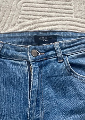 Geniş Kesim Midi Boy Mavi Kadın Kot Pantolon - Görsel 3