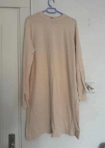 Bej Uzun Kollu Keten Kadın Tunik - Görsel 2