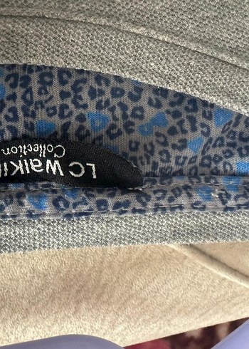 Gri Uzun Kollu Kadın Tunik LACE Detaylı - Görsel 3