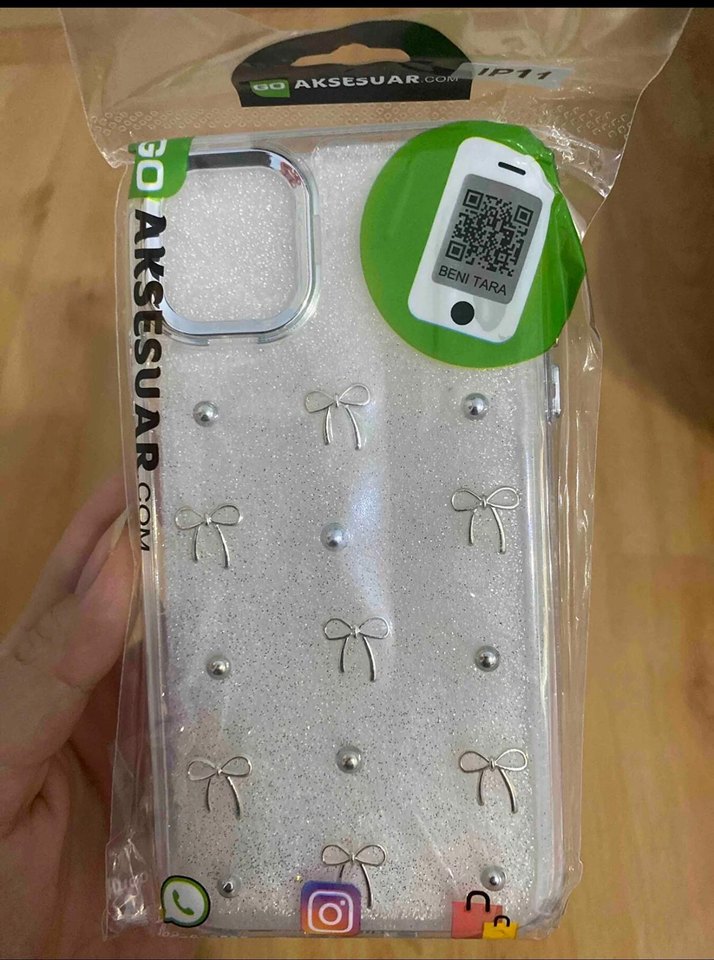 Gri Fiyonk Detaylı Bohem Telefon Kılıfı - Görsel 2