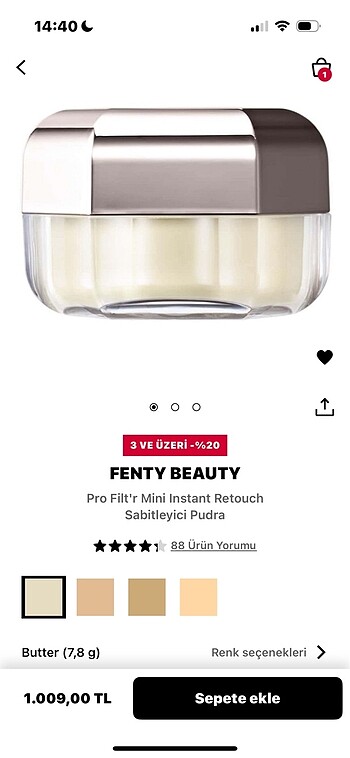 Fenty Beauty fenty pudra butter