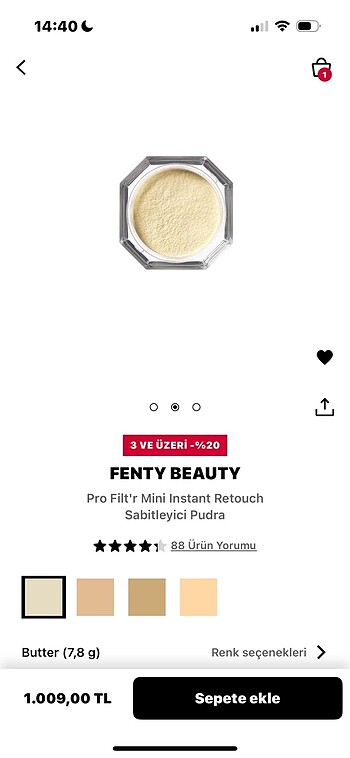 Beden fenty pudra butter
