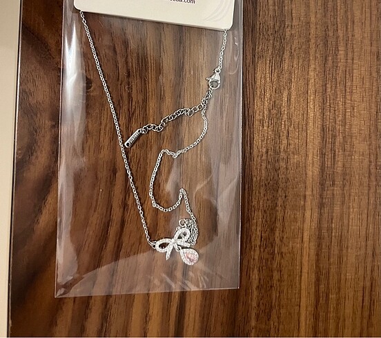 Diğer Silver Minimal Zincir Pempe Kristal Taş Sallantılı Zirkon Fiyonk