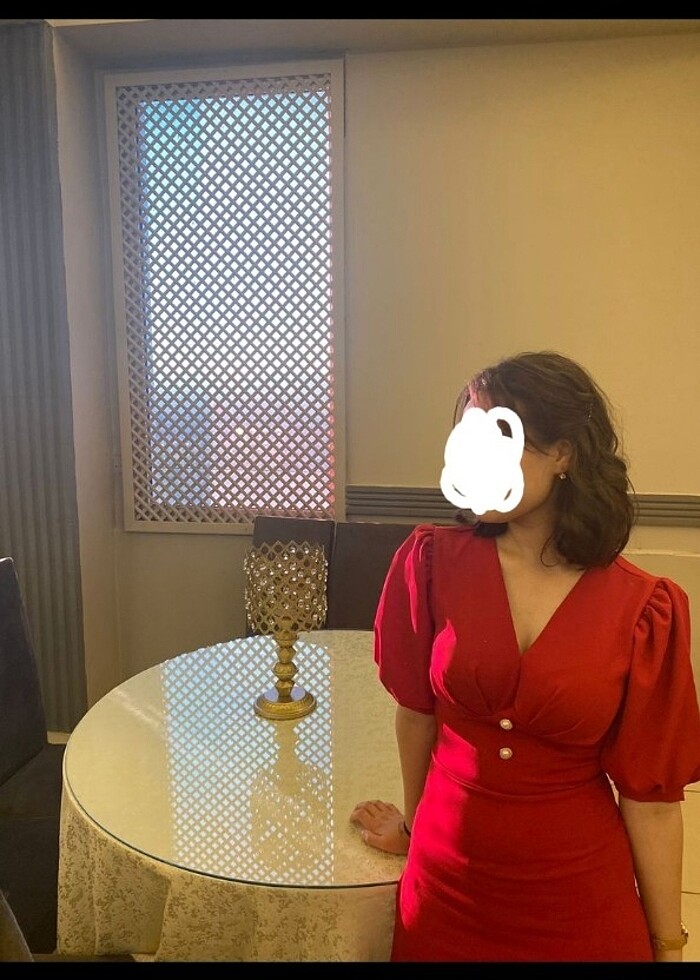 Kırmızı Şık Elbise - Görsel 3