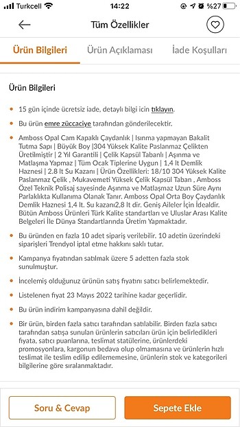 Beden bordo Renk Amboss Büyük boy çaydanlık