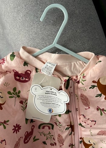 Pembe Desenli Kız Bebek Tulum - Görsel 2