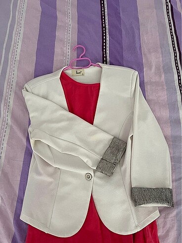 42 Beden beyaz Renk Blazer