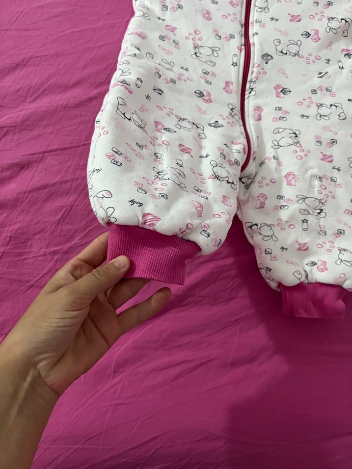 Fermuarlı Pembe Bebek Tulumu - Görsel 3