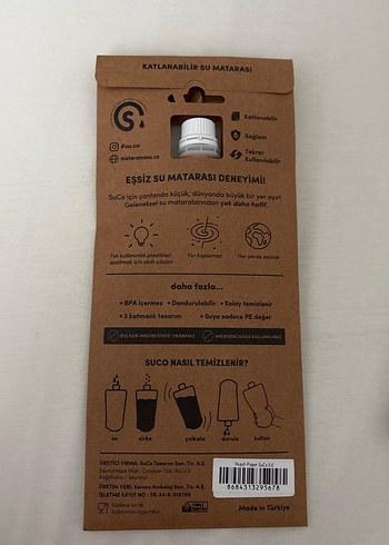 Peach Paper SuCo 2.0 600 ml su matarası - Görsel 3