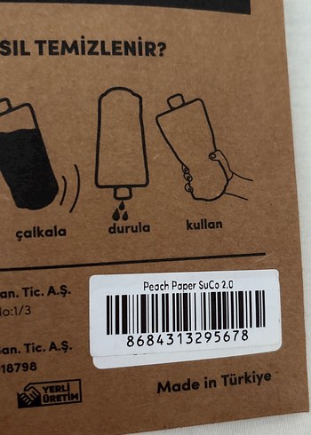 Peach Paper SuCo 2.0 600 ml su matarası - Görsel 4