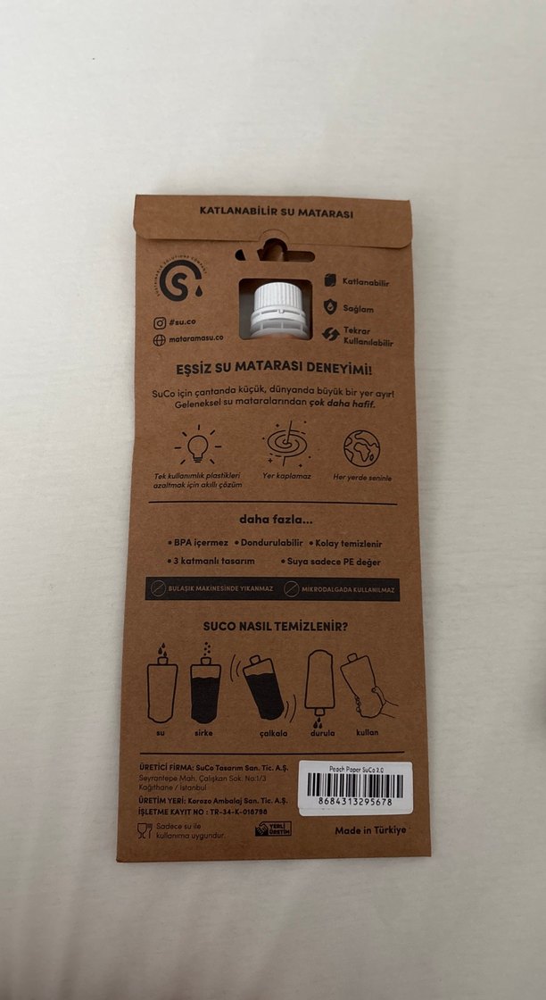 Peach Paper SuCo 2.0 600 ml su matarası - Görsel 3