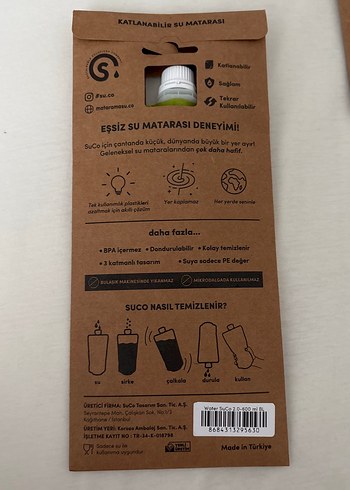 SuCo 2.0 600 ml Su matarası - Görsel 3
