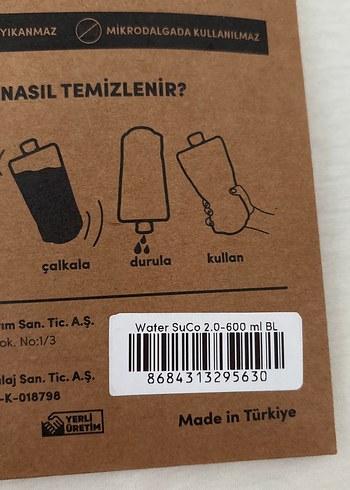 SuCo 2.0 600 ml Su matarası - Görsel 4