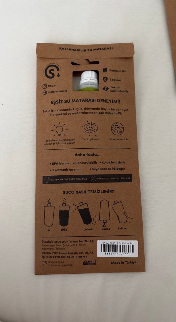 SuCo 2.0 600 ml Su matarası - Görsel 3