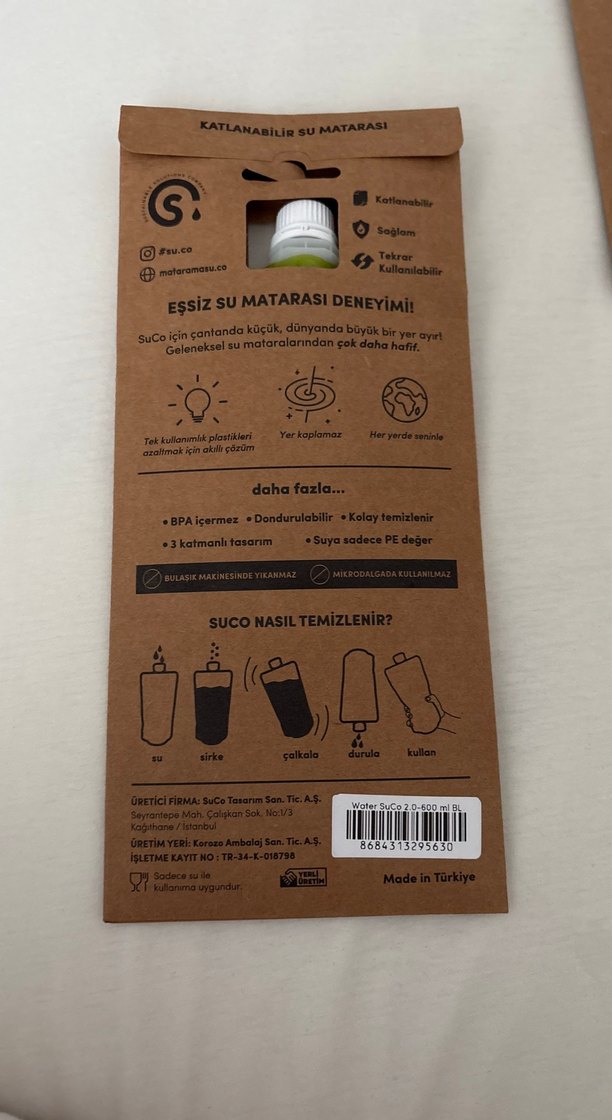 SuCo 2.0 600 ml Su matarası - Görsel 5