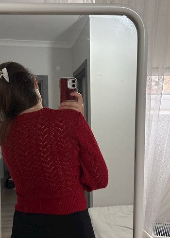 Lcw kadın kırmızı kazak - Görsel 2