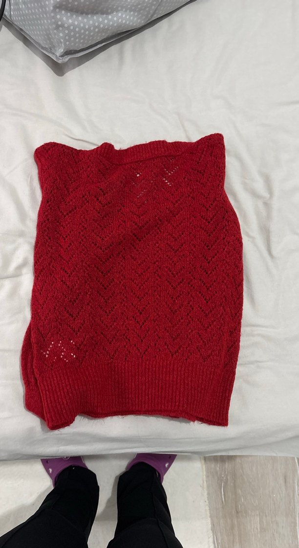 Lcw kadın kırmızı kazak - Görsel 5