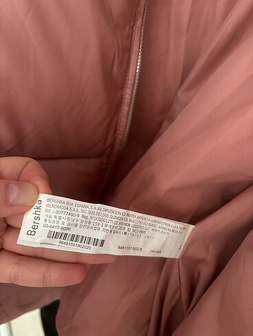 s Beden pembe Renk Bershka ince mevsimlik crop şişme mont